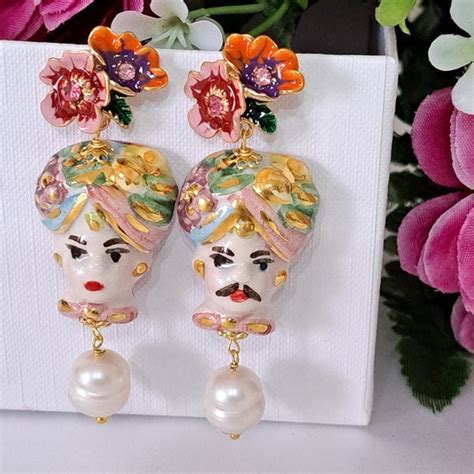 Ceramic Earrings Etsy