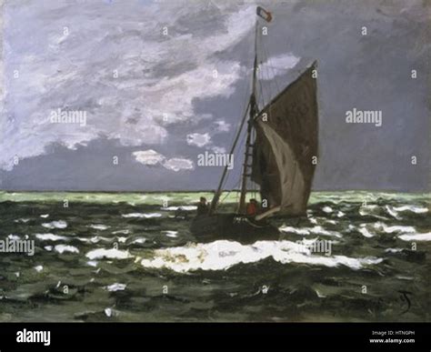 Claude Monet Seascape Storm Stock Photo Alamy