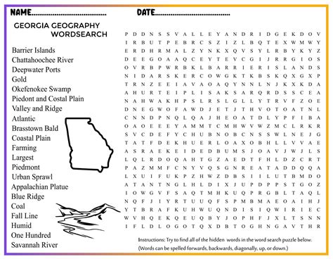 Solution Georgia Geography Word Search And Scramble Word Studypool