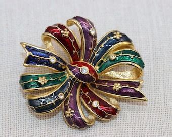 Joan Rivers Bow Brooch Etsy