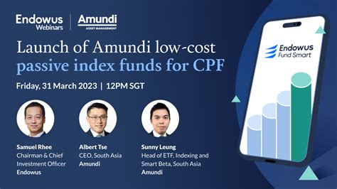 Introducing The Lowest Cost Passive Index Funds For Cpf Investing