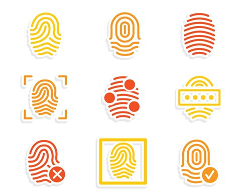 Fingerprint Icons Vector Vector Art Graphics Freevector