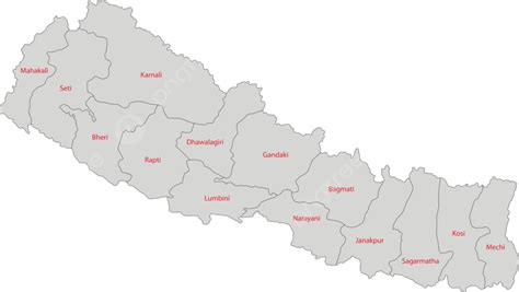 Grey Nepal Map Colored Nepal Nepali Vector Colored Nepal Nepali Png