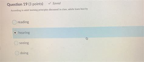 Solved Question Points Saved According To Adult Chegg