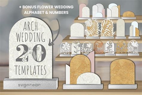 Wedding Arch Templates Svg Bundle Graphic By Svgocean · Creative Fabrica