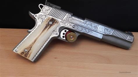 Custom Hand Engraved Springfield Armory 1911 A1 For Sale