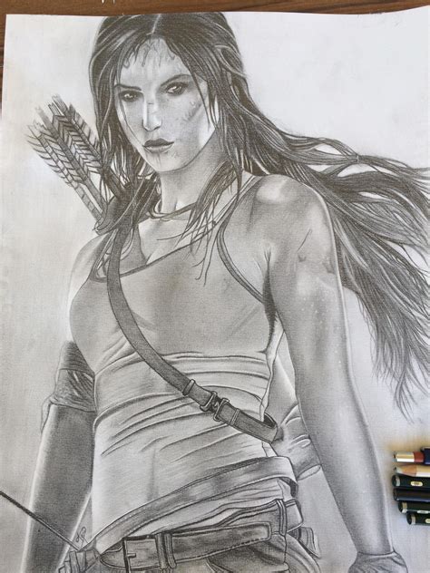 Lara Croft Drawing