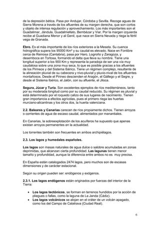 Tema 5 Las aguas y la red hidrográfica española PDF