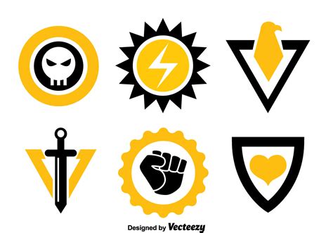 Super Hero Symbol Collection Vector 153819 Vector Art at Vecteezy