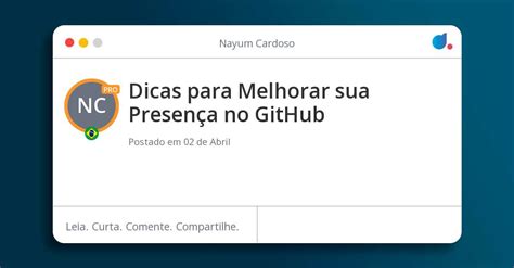 Dicas para Melhorar sua Presença no GitHub