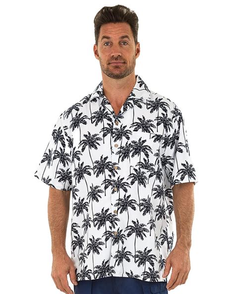 Uzzi Mens Hawaiian Casual Button Down Short Sleeve Beach Surf Aloha