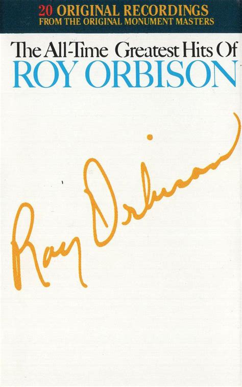 Roy Orbison The All Time Greatest Hits Of Roy Orbison 1989 Cassette