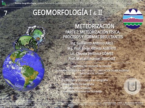 PDF Meteorización Parte I meteorización física procesos y formas