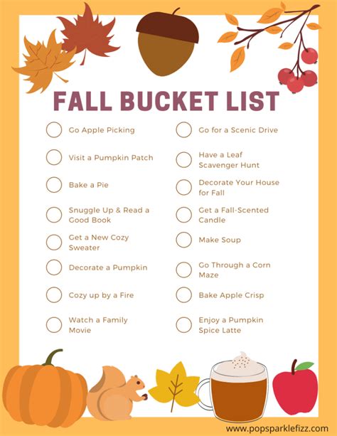 Fall Bucket List - pop sparkle fizz