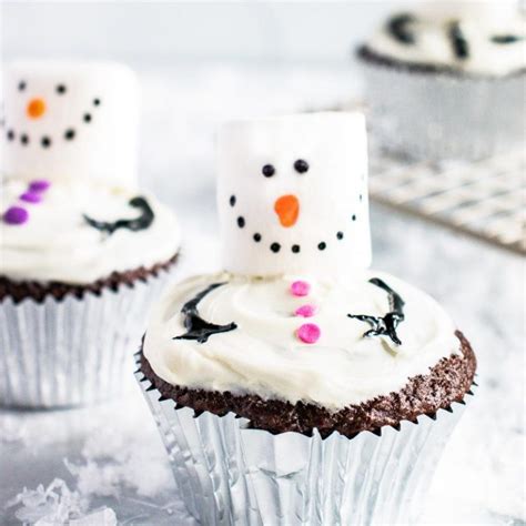 Snowman Cupcakes - Little Sunny Kitchen