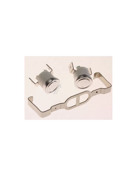 Kit Thermostat 2 Klixons NC210 260 16MM avec Bride pour Sèche Linge