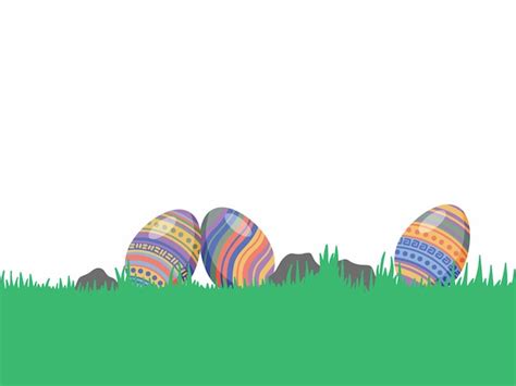 Premium Vector Easter Eggs In Grass Illustration