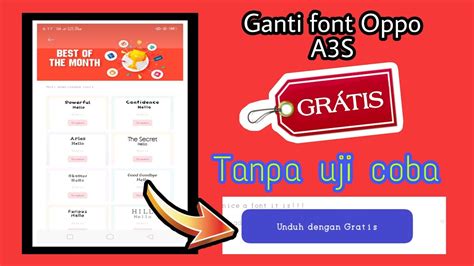 Cara Ganti Font Oppo A3S GRATIS TANPA UJI COBA YouTube