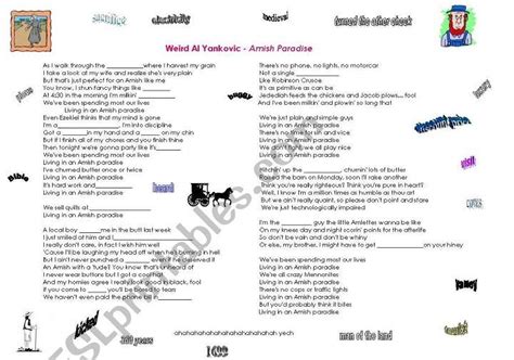 Full Lyrics Of Amish Paradise Song