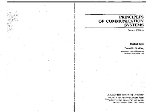 Principles Of Communication Systems By Herbert Taub And Donald L