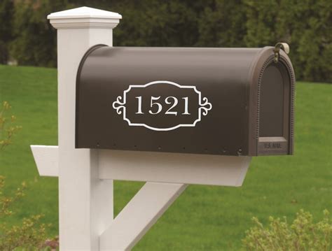 Mailbox Numbers Vinyl Decal Set Of TWO Vinyl Numbers Curb