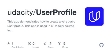 GitHub Udacity UserProfile This App Demonstrates How To Create A