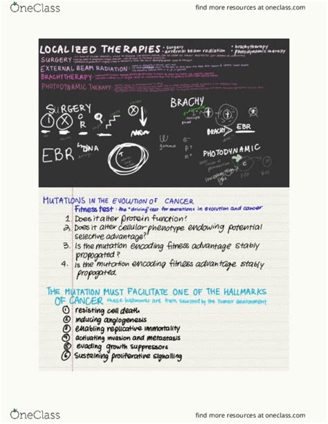 Bmed Study Guide Fall Final Metastasis Somatic Evolution