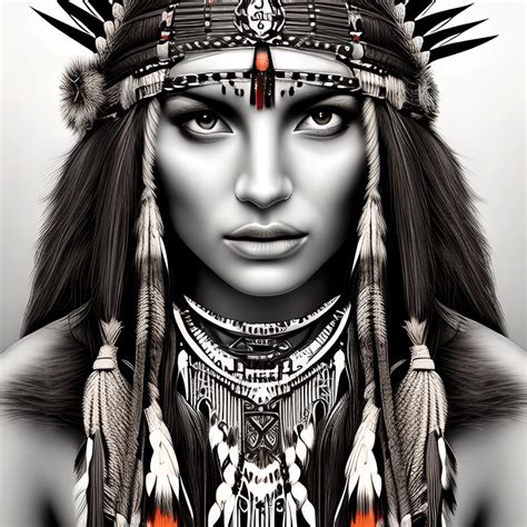 Beautiful Bohemian Native American Woman Graphic · Creative Fabrica