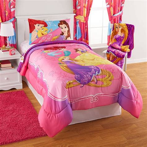 Disney Princess Rapunzel Belle And Ariel Twin Comforter And Sheet Set 4 Piece Bed In A Bag