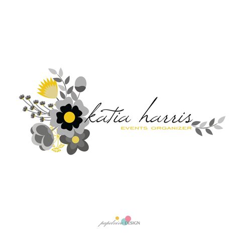 Premade Logo Design Flower Logo Artist Logo Events Logo Etsy