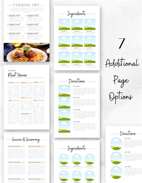 Recipe Book Template, Cook Book Template, Editable Recipe Sheet, Recipe ...