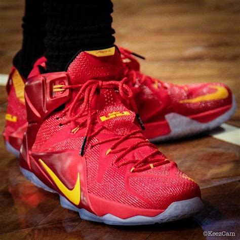 #SoleWatch: Up Close With LeBron James' Red/Yellow Nike LeBron 12 PE ...