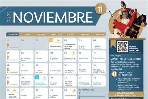 Calendario Noviembre 2023 Para Descargar E Imprimir Gratis Desde La Fe