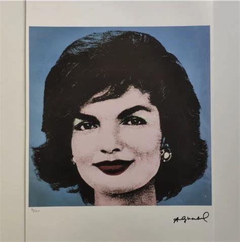 Jacqueline Kennedy Lithograph Signed By Andy Warhol Charitystars