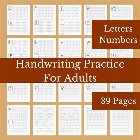 Handwriting Practice For Adults Printable Worksheets Alphabets And