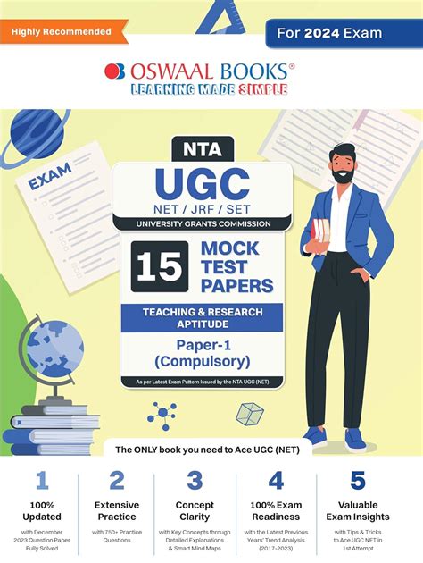 Oswaal NTA UGC NET JRF SET Paper 1 Compulsory 15 Mock Test Papers