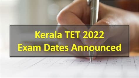 Kerala Tet 2022 Exam Dates Announced Download Ktet Exam Schedule Here