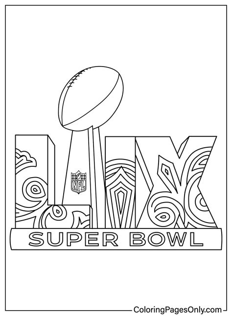 Logo Del Super Bowl LIX Pagine Da Colorare Stampabili Gratuitamente