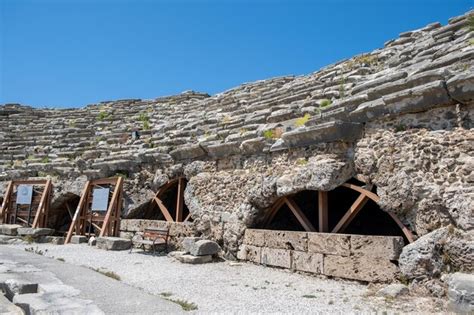 Premium Photo Side Ancient Theatre Turkey Antalya Ruins Of The