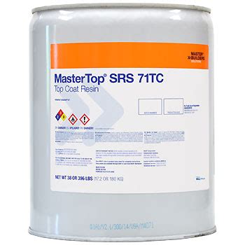 Master Builders 56426332 MasterTop SRS 71TC Top Coat Resin Solvent