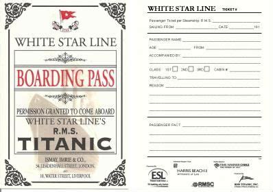 Titanic boarding pass/ticket | Encyclopedia Titanica Message Board | Titanic, Rms titanic ...