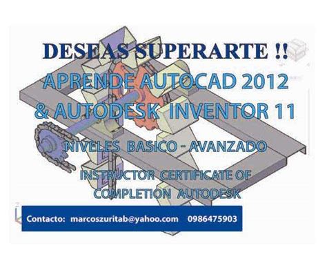 Aprende Autocad 2012 Y Autodesk Inventor 11 En Guayaquil Cursos