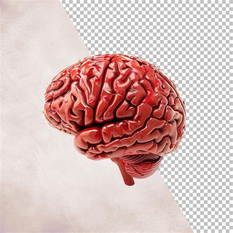 Modelo De Cerebro Humano Aislado Sobre Un Fondo Transparente Archivo