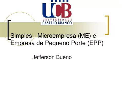 Ppt Simples Microempresa Me E Empresa De Pequeno Porte Epp