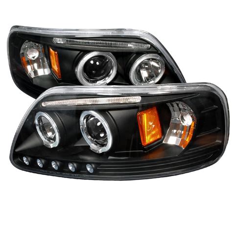 Ford Expedition Halo Led Black Projector Headlights Lhp