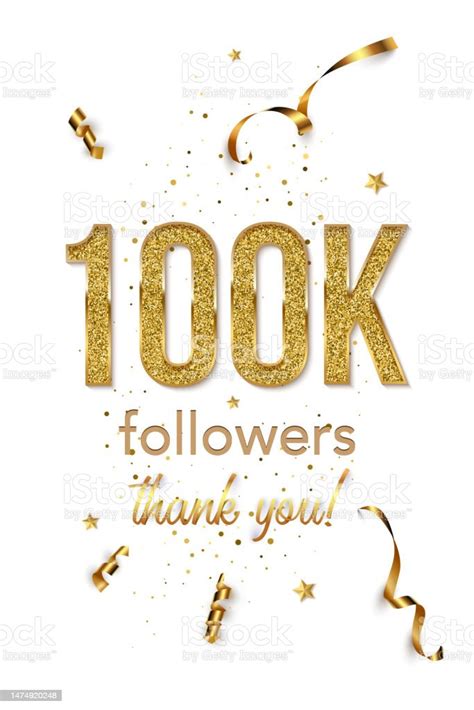 100000 Followers Celebration Vertical Vector Banner Social Media