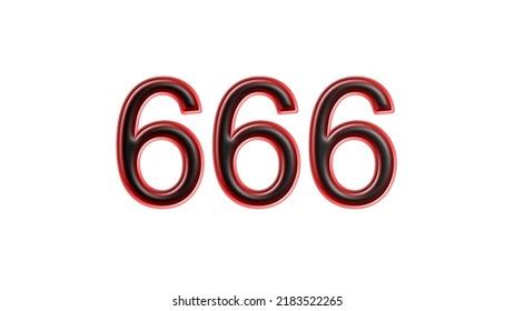 Red 666 Number 3d Effect White Stock Illustration 2183522265 | Shutterstock