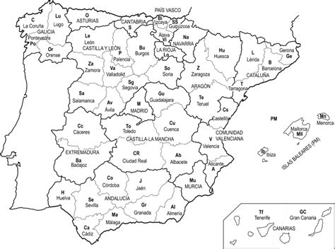 Map Of Spain With Provinces | Tourist Map Of English