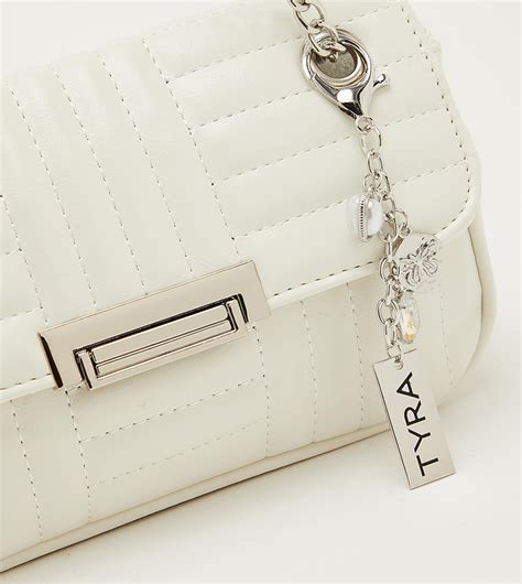 Buy Tyra Quilted Shoulder Bag With Keychain In White Thstreet Uae