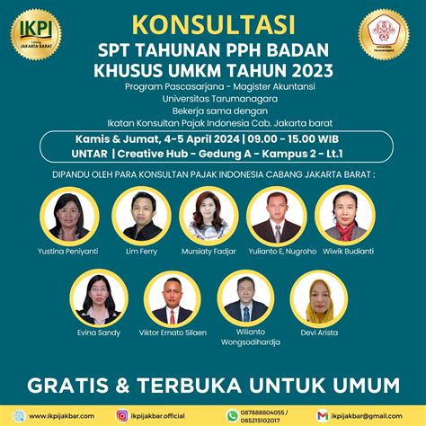 Acara KONSULTASI SPT TAHUNAN PPH BADAN KHUSUS UMKM Tahun 2023